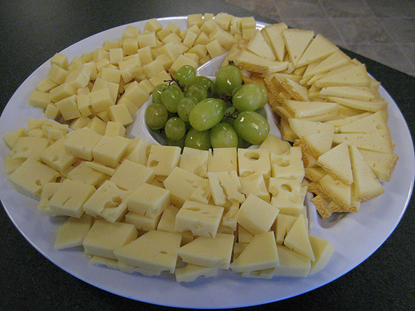Cheese trays made fresh to order